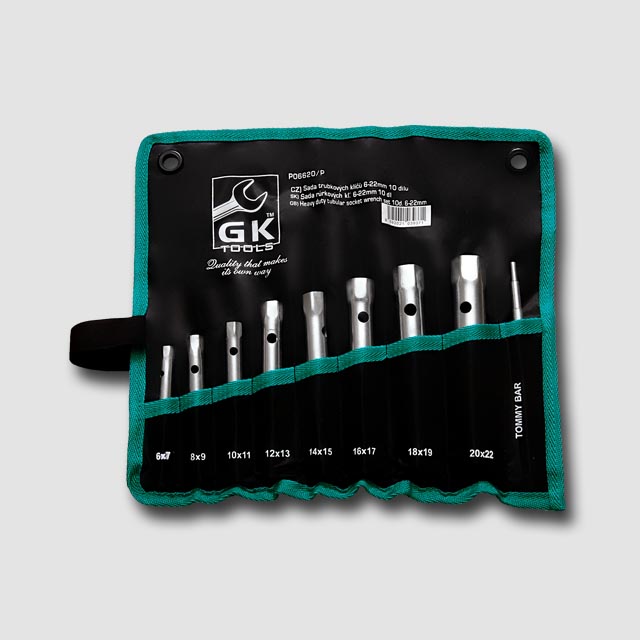 GK TOOLS P06620/P sada trubkových klíčů 6-22mm 9 dílů