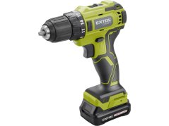 Extol Craft vrtací šroubovák aku, BRUSHLESS, 1x12V 2Ah Li-ion s nářadím, sada 46ks