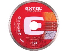 EXTOL PREMIUM 108732 kotouč diamantový řezný celoobvodový - mokré řezání, O 125x22,2x2mm