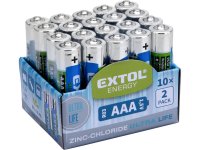 EXTOL ENERGY 42002 baterie zink-chloridové, 20ks, 1,5V AAA (R03)