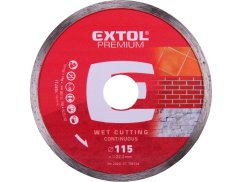 EXTOL PREMIUM 108731 kotouč diamantový řezný celoobvodový - mokré řezání, O 115x22,2x2mm