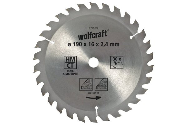 Wolfcraft pilový kotouč hrubé řezy 150x16 Z20 6738000