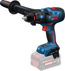 Akumulátorová vrtačka/šroubovák Bosch EXSR18V-150 s boční rukojetí.