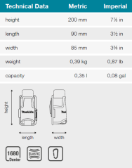Makita brašna s termoskou 90x85x200mm=oldE-05599