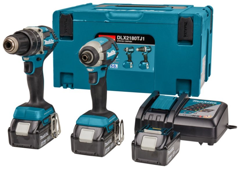 Makita DLX2180TJ1 aku sada DHP484+DTD153 Li-ion LXT 18V 3x5,0Ah Makita DLX2180TJ1 aku sada DHP484+DTD153 Li-ion LXT 18V 3x5,0Ah