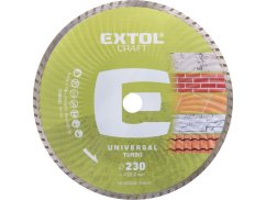 EXTOL CRAFT 108855 kotouč diamantový řezný, turbo - suché i mokré řezání, O 230x22,2x2,8mm