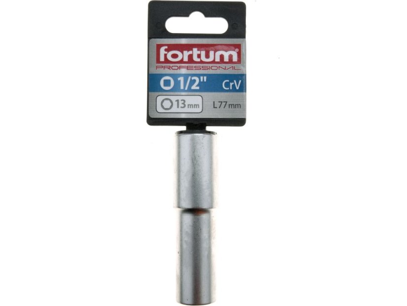 FORTUM 4700513 hlavice nástrčná prodloužená 1/2", 13mm, L 77mm