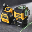 DeWalt DCE089NG18-XJ 12V nebo 18V 3 x 360° zelený laser, dosah bez/s detektorem 35/50 m, bez akumulátoru a nabíječky