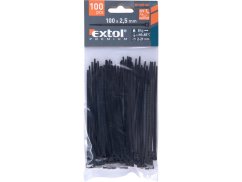 EXTOL PREMIUM 8856152 pásky stahovací na kabely černé, 100x2,5mm, 100ks, nylon PA66