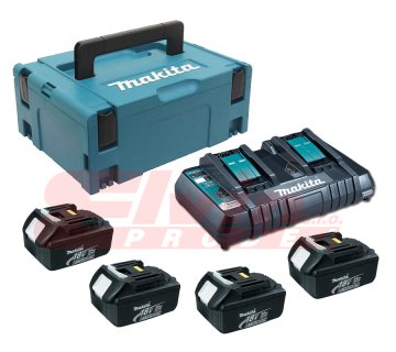 Makita DC18RD - nabíječka pro 2 akumulátory s USB portem