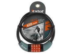 EXTOL PREMIUM 8857822 zámek na kolo-lanko, kódové zamykání, 10x650mm