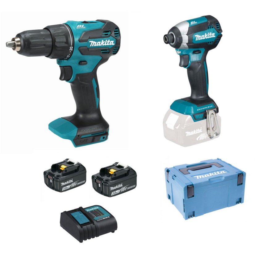 Makita DLX2537SJ aku sada DHP490+DTD153 Li-ion LXT 18V 2x3Ah