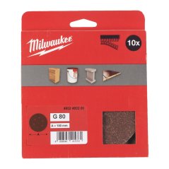 Milwaukee 150 mm H&L GR 80 - 10 pc - Brusné listy pro excentrické brusky ? 125 a 150 mm 4932492209