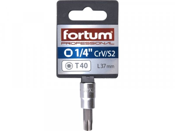 FORTUM 4701726 hlavice zástrčná 1/4" hrot TORX, T 40, L 37mm