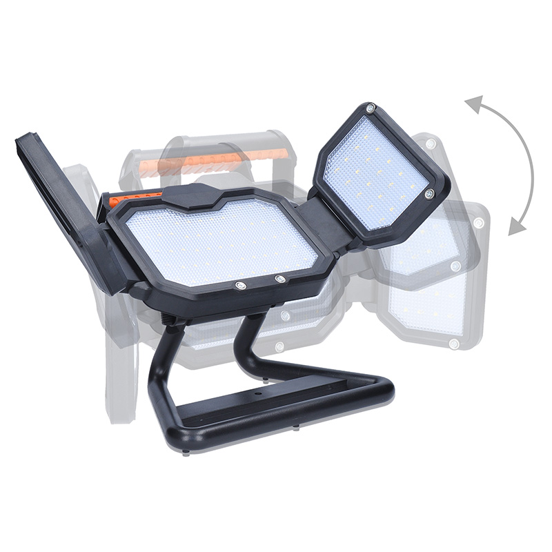 Solight WM-50W-RE LED reflektor 50W, přenosný, nabíjecí, 5000lm, oranžovo-černý