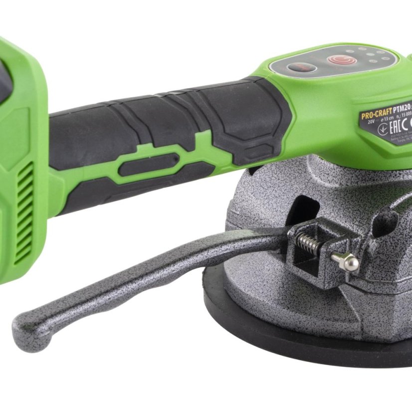 Procraft PTM20-1b-c vibrační přísavka na dlažbu 130mm 20 V 1x2Ah