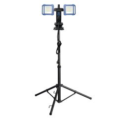 Solight WM-60W-FVP duální teleskopický přenosný LED reflektor se zásuvkou, 2x30W, 5400lm, 4000K, 62-152cm, IP54