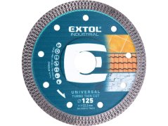 EXTOL INDUSTRIAL 8703042 kotouč diamantový řezný, turbo Thin Cut, suché i mokré řezání, 125x22,2x1,5mm