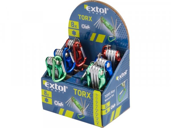 EXTOL CRAFT 66016 klíče TORX, sada 8ks, T 6-25