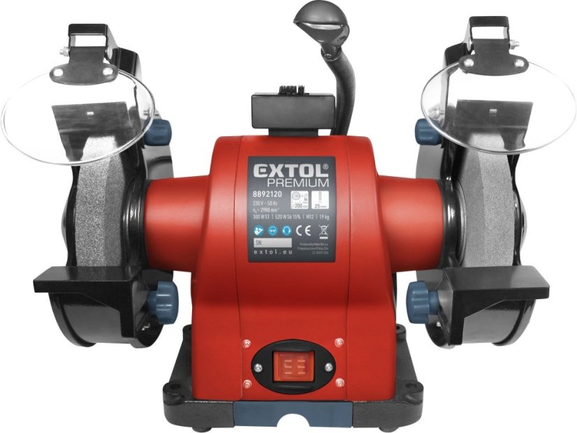 EXTOL PREMIUM 8892120 bruska stolní dvoukotoučová, 520W