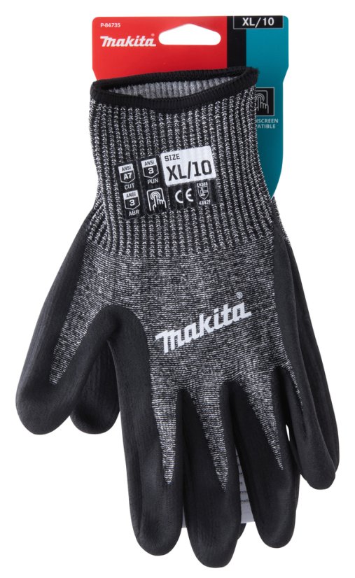 Makita P-84735 rukavice pracovní proti prořezu, nitril, velikost XL/10