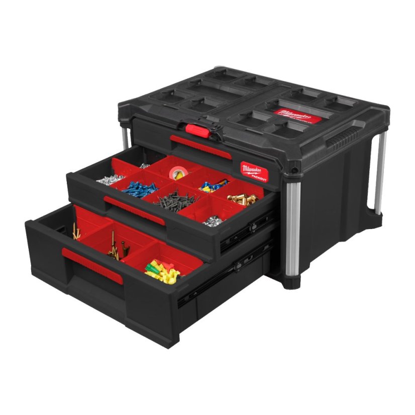 Milwaukee PACKOUT™ box na nářadí se 4 zásuvkami - Packout 2 + 1 Drawer Tool Box 4932493190