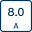 8,0 ampéru. 8,0 ampéru.