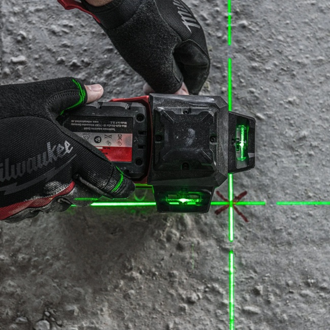 Milwaukee M12 3PL-401C aku laser zelený 360° 4933478102