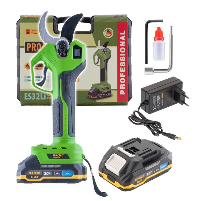 Procraft ES32Li aku nůžky na větve 20 V 1x2Ah