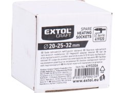 EXTOL CRAFT 419320A nástavce párové pro polyfúzní svářečku, sada 3ks, ?20-25-32mm