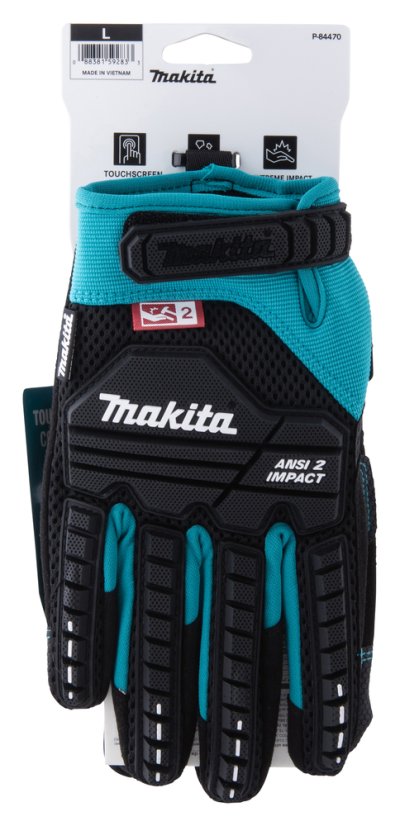 Makita P-84470 rukavice pracovní antivibrační, impact, velikost L/9