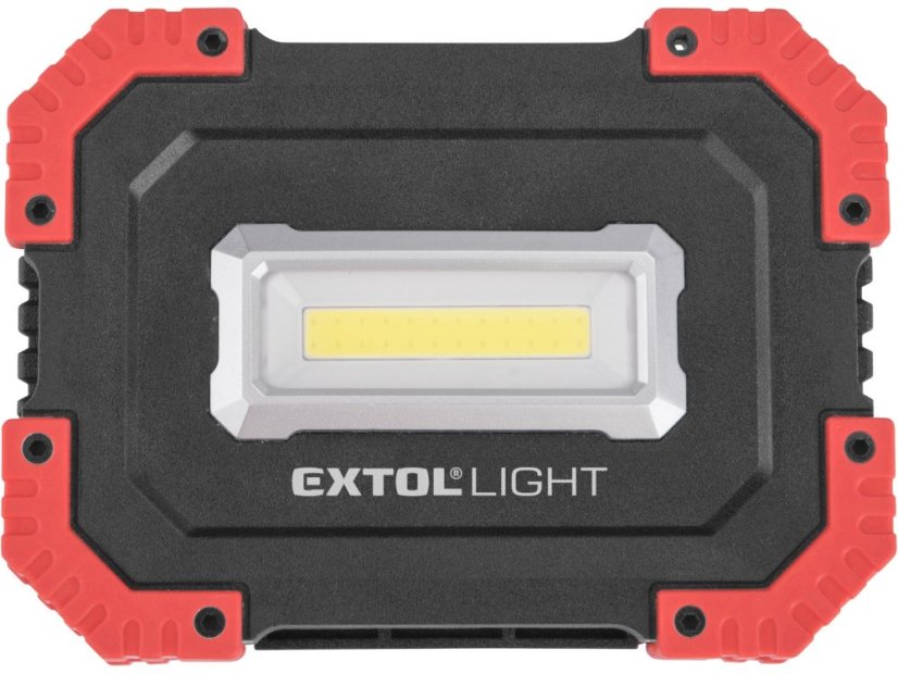 EXTOL LIGHT reflektor LED, 1000lm, USB nabíjení s powerbankou, Li-ion