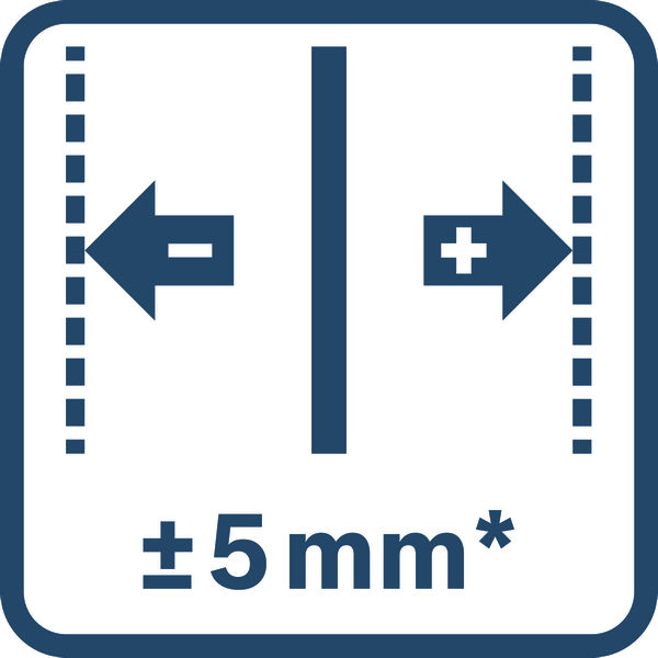 Boční přesnost 5 mm.