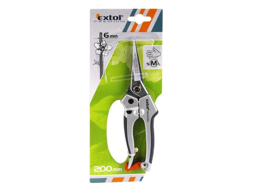 EXTOL PREMIUM 8872105 nůžky zahradnické přímé, 200mm, HCS