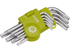 EXTOL CRAFT 66010 L-klíče TORX, sada 9ks, T 10-50, krátké