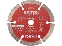 EXTOL PREMIUM 8893022F kotouč diamantový, řezný, segmentový, ?89x1,0x10mm