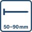 Délka hřebíků 50–90 mm.