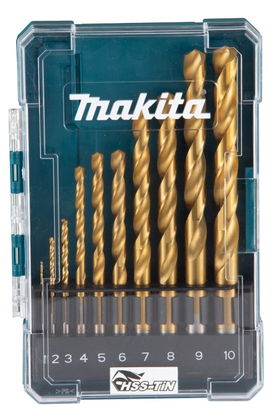 Makita D-72849 sada vrtáků do kovu HSS-TiN 1-10mm, 10ks Makita D-72849 sada vrtáků do kovu HSS-TiN 1-10mm, 10ks
