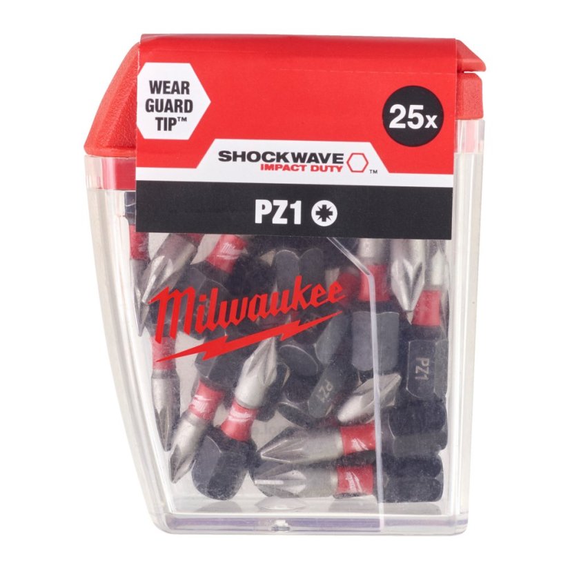 Milwaukee šroubovací bity PZ 1x25 mm Shockwave™ Impact Duty 25 ks 4932430861