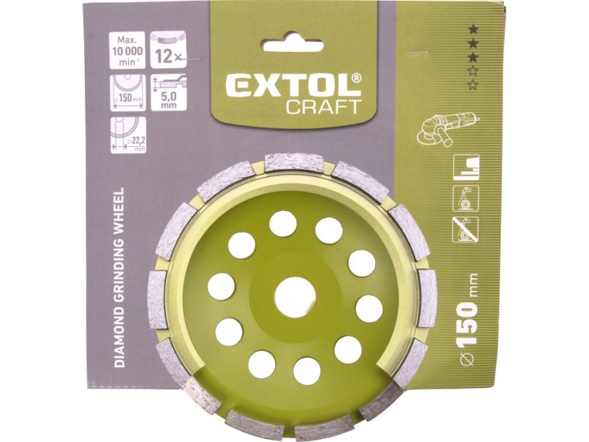 EXTOL CRAFT 903016 kotouč diamantový brusný jednořadý, O 150x22,2mm