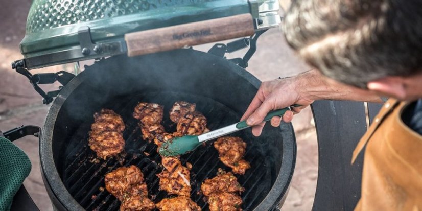 Big Green Egg nerezové kleště se silikonovým povrchem 30 cm 116857