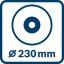 Průměr disku 230 mm.