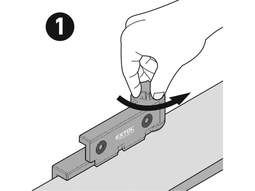 EXTOL PREMIUM 8812291 pokosová nastavitelná řezací šablona, s magnety