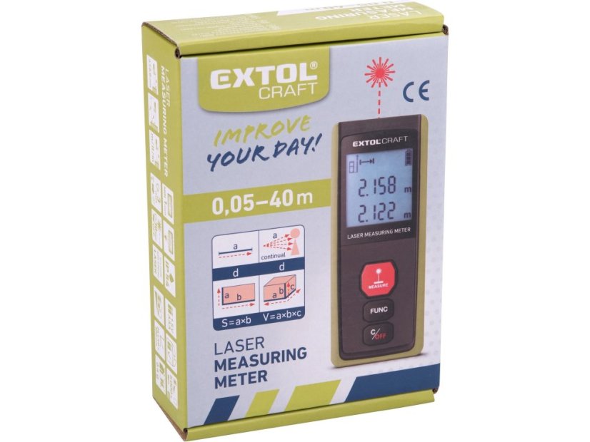 EXTOL CRAFT 920201 metr laserový digitální 40M, 0,05-40m