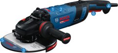 Úhlová bruska Bosch EXWS30-230PB s boční rukojetí.