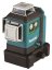 Makita SK700GD aku čárový laser, zelený, Li-ion CXT 10,8/12V, bez aku Z