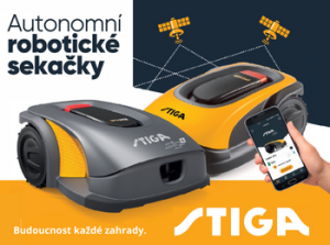 Autonomní robotické sekačky Stiga