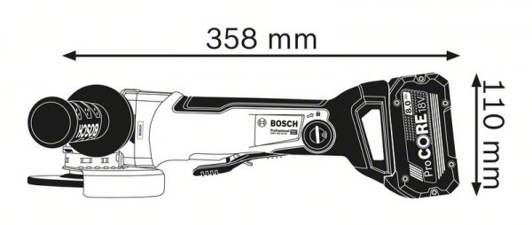 Bosch GWX 18V-10 SC Professional aku úhlová bruska 2×Li-ion  8,0 Ah ProCORE 18V