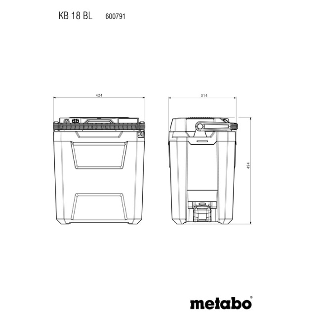 Metabo 600791850 KB 18 BL aku chladící box 18V 24 l bez aku