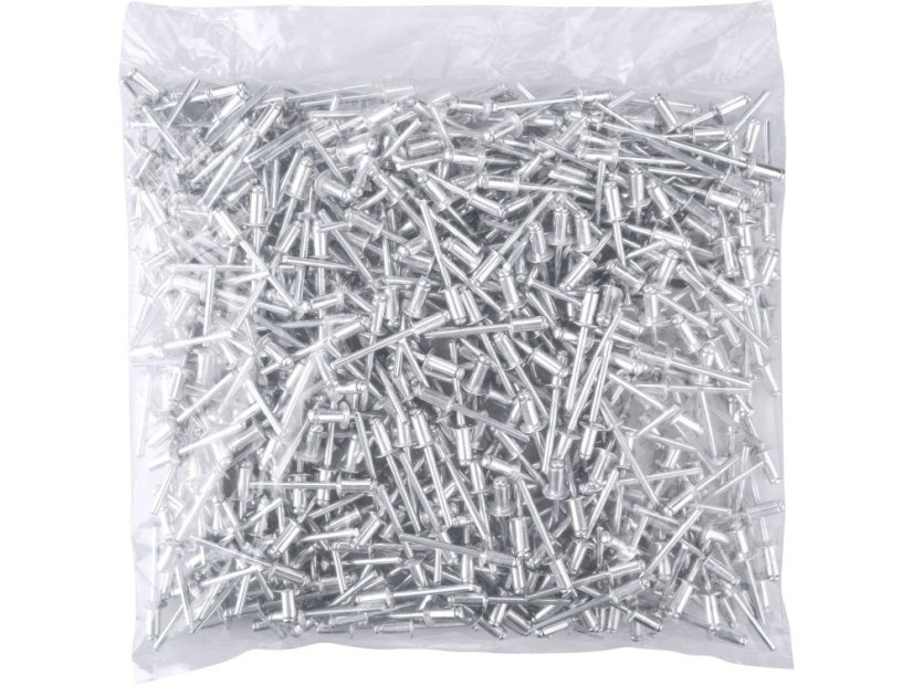 EXTOL PREMIUM 8813864 nýty trhací hliníkové sada 500ks, O 4,8x12,7mm plochá hlava